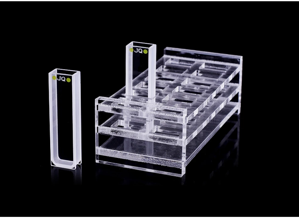 Acryl-Küvettenständer für Standardküvetten von 5–100 mm, 8–24 Positionen, transparenter Plexiglas-Küvettenhalter für Labor-Spektrophotometer – Detail 5
