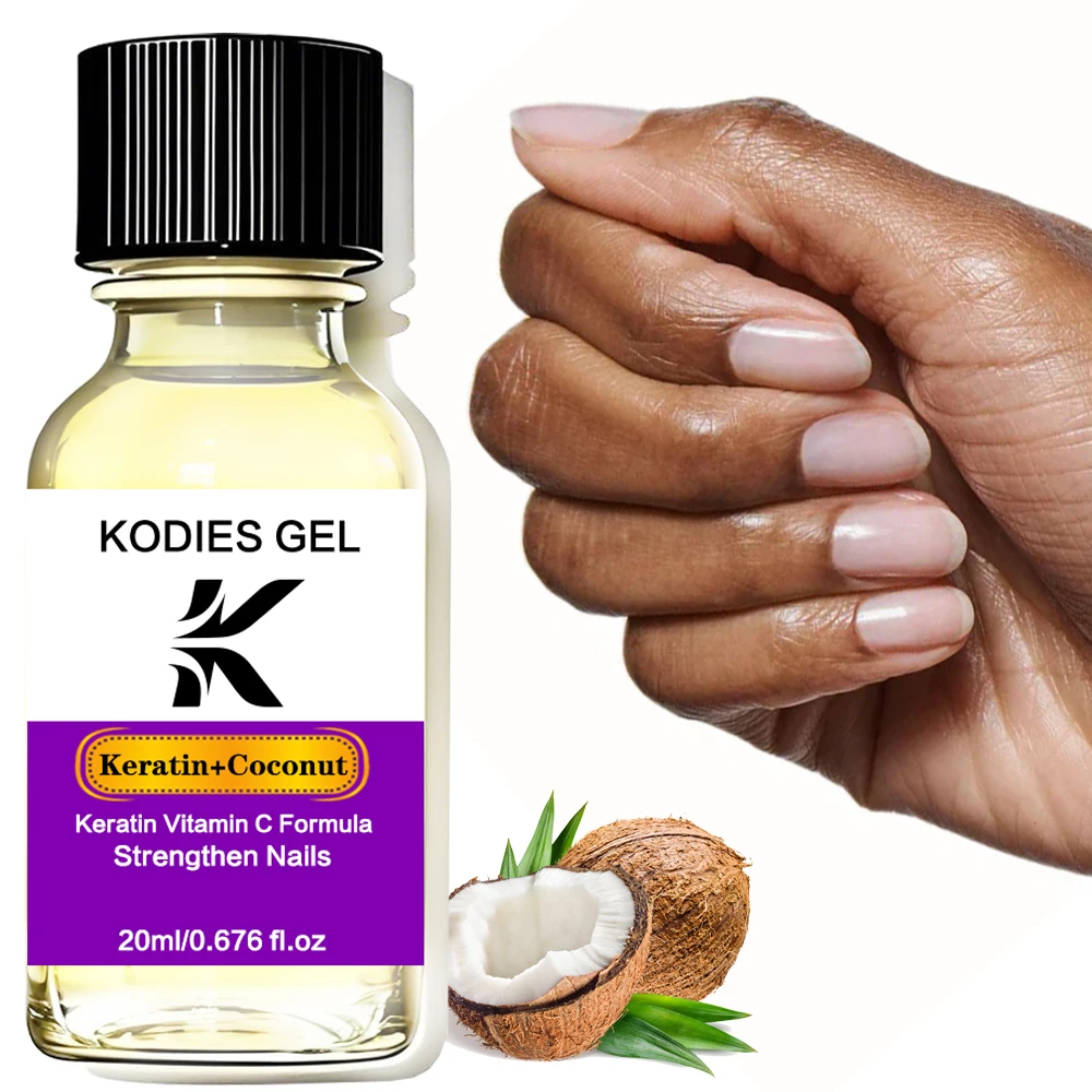 KODIES GEL Keratin Kokosnuss Nagelhautöl Stärkung der Nägel Vitamin C Formel Nail Art Behandlung Wachstum Verjüngung Öl Reparatur Nagel