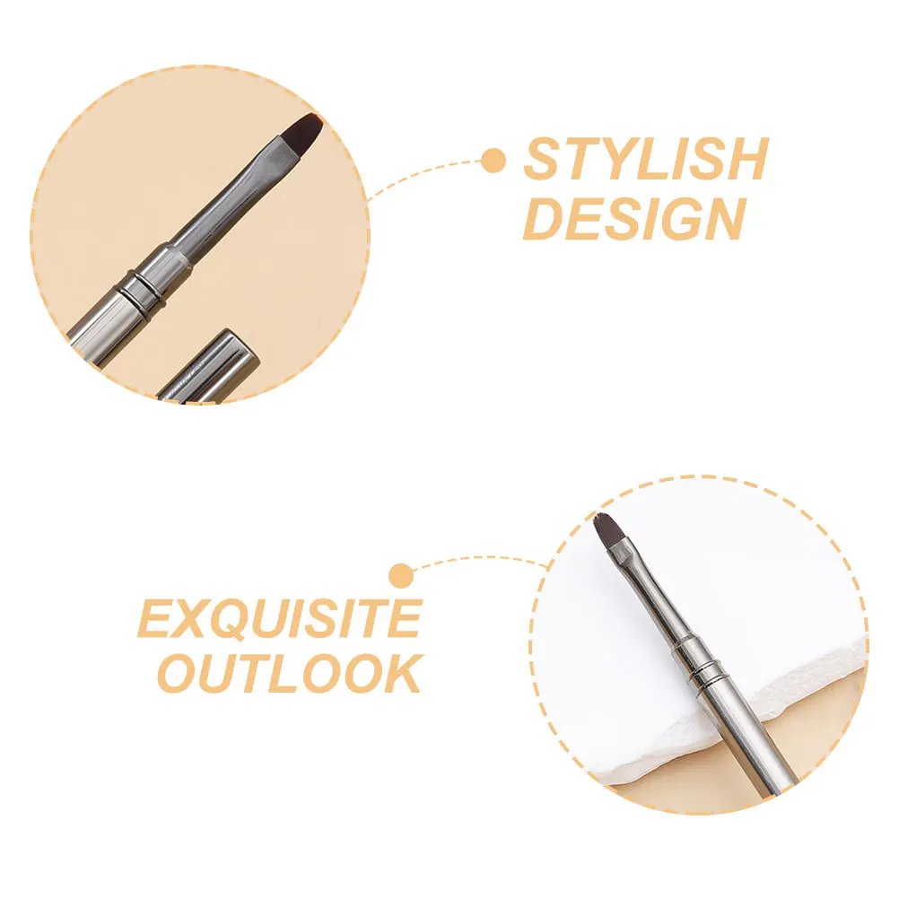 

2 Pcs Manicure Nail Art Tool Aluminum Tube Gel Brushes Lightweight Easy Use Nail Shop Supplies Salon Drawing Pens Accessories