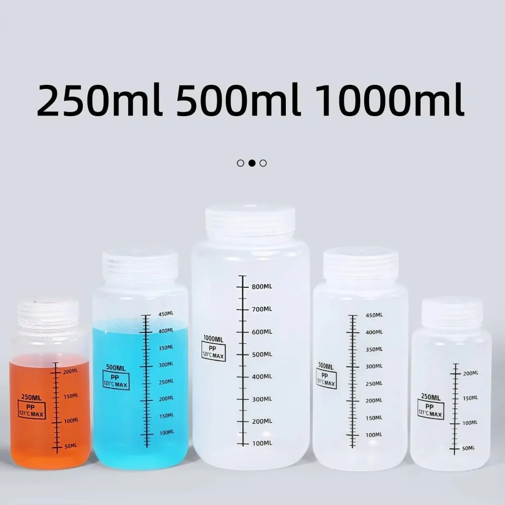 Multiple Capacities Wide Mouth Reagent Bottle Transparent Classrooms Laboratory Bottle 30-1000ml Home Packaging Bottle