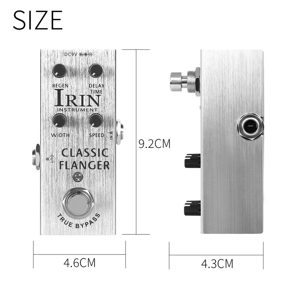 IRIN AN-13 Classic Flanger Elektrische Gitaar Effect Pedaal Metalen Trim Flanger Vibrato Effecten True Bypass Pedaal Gitaar Accessoire