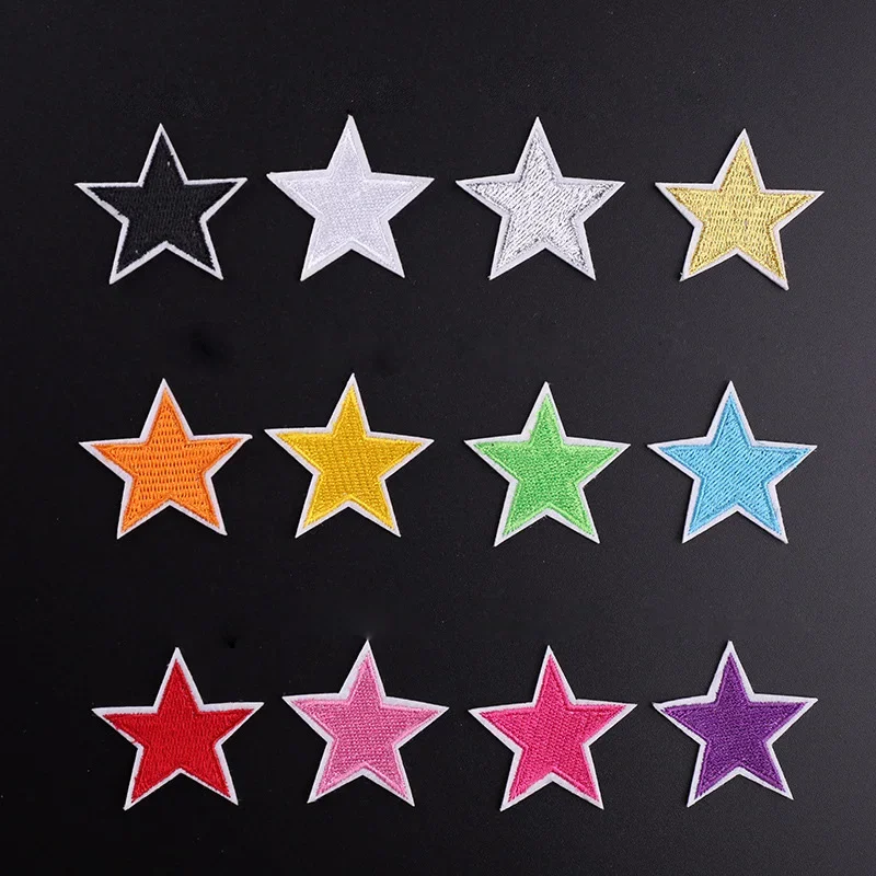 Carnival Star Patch for Clothing Iron on Embroidered Sew Applique Cute Patch Fabric Badge Garment DIY Apparel Accessories