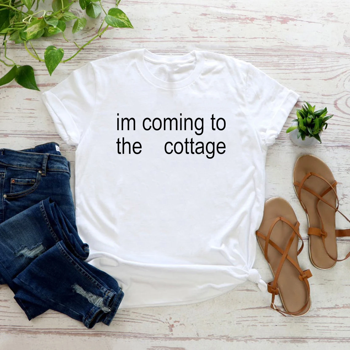 I'm Coming To The Cottage T-Shirt LGBT Hockey Tee Romance Book Lover Gift Unisex T Shirt Tv Show Inspired Tshirt Streetwear Tops