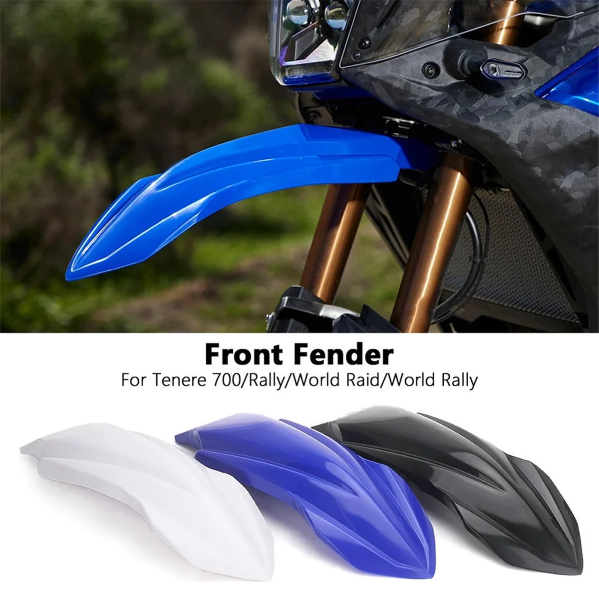 Motorcycle High Front Fender Mudguard for Yamaha Tenere700 T7 Tenere 700 World Rally TENERE 700 World Raid White