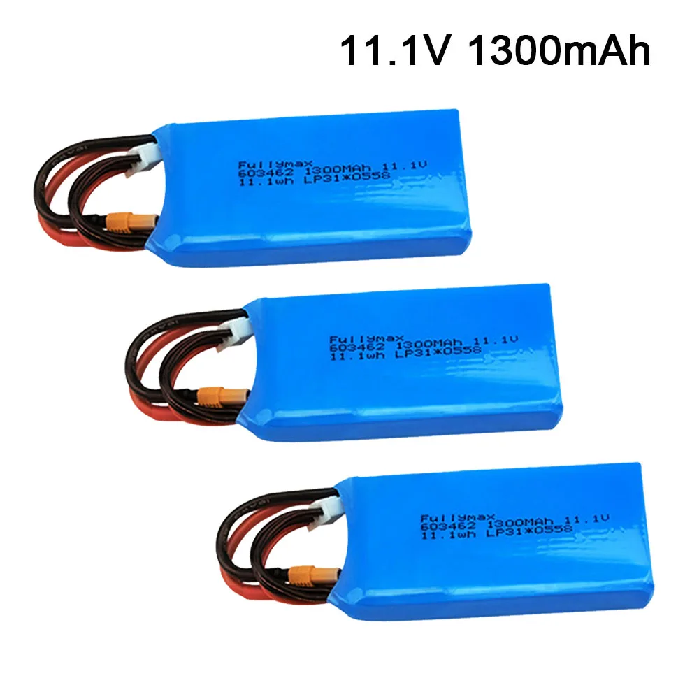 11.1V 1300mAh Lipo Battery For XK X450 FPV RC Drone Spare Parts Accessories Replace Rechargeable Batteries