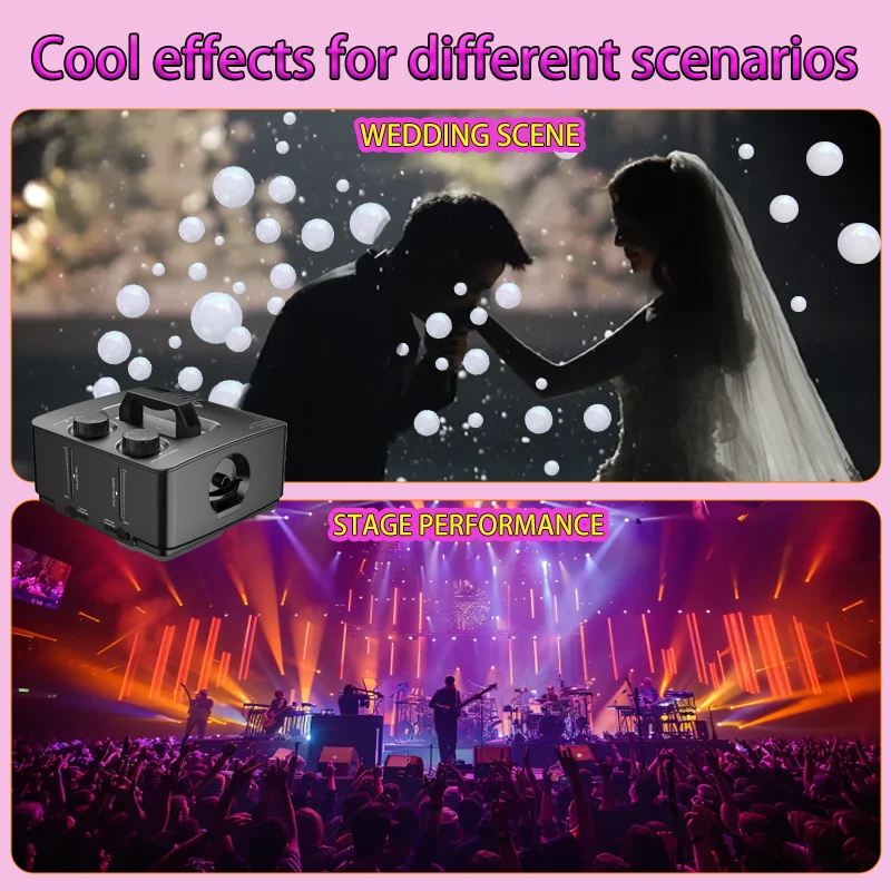 Fog bubble machine 2 powerful modes in one machine for children's toys birthday gift wedding party stage Halloween Christmas