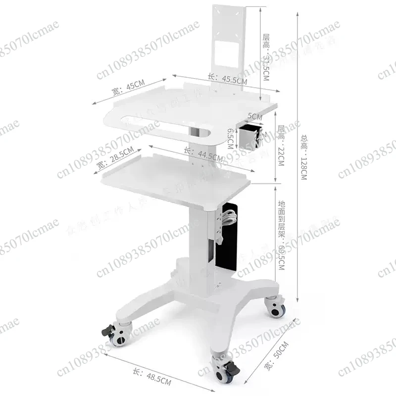 Mobile Oral Scanner Cart Multifunctional Instrument Trolley Laptop Storage Display Stand