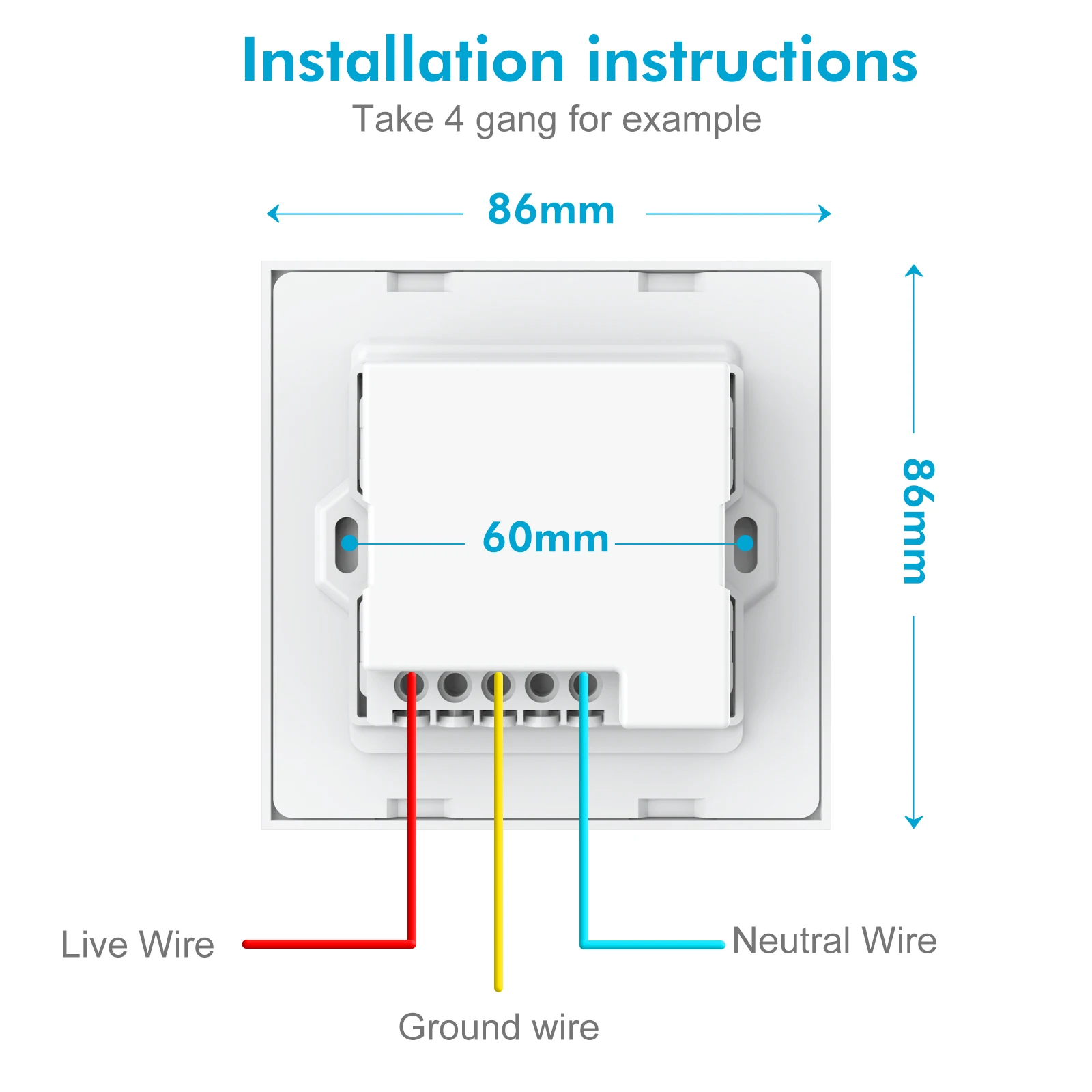 Shawader Tuya WiFi Smart Israel Wall Socket EU Power Plug Outlet USB Type-C PD 20W Charge Port for Iphone Alexa Dot Google Home