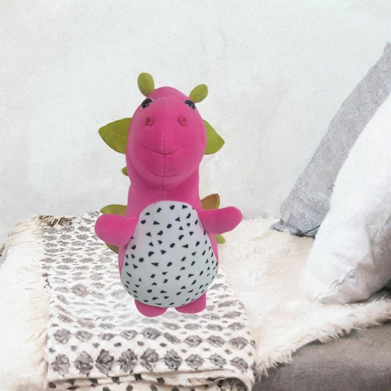 Dragon Fruit Dinosaur Plush Toy Cute Stuffed Animal Pillow for Festival Sofa