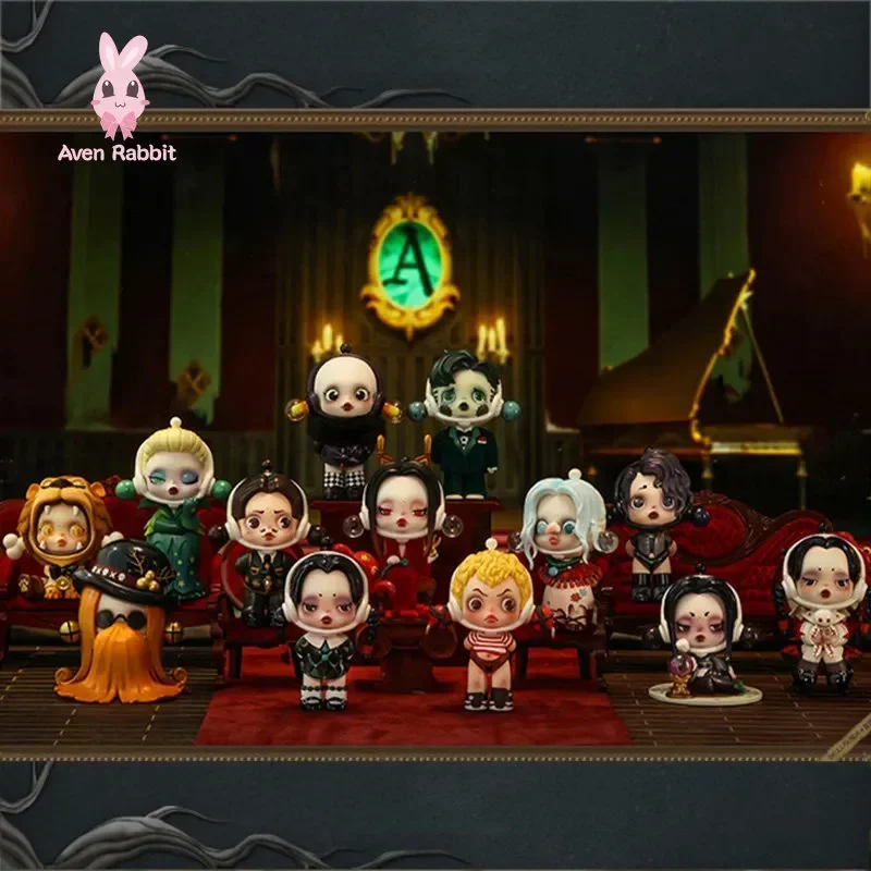 Skullpanda Addams Familie Mystery Box Speelgoed Kawaii Misteriosa Misteriosa Blinde Doos Actiefiguur Schattig Model Surpresa Verjaardagscadeau