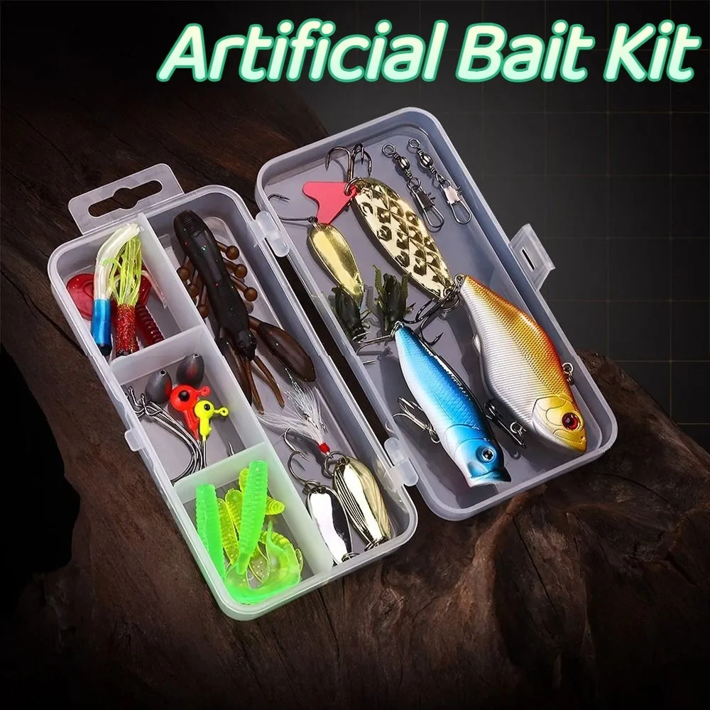 

28/88/106Pcs Realistic Simulation Fish Lures Set Multiple Styles Fast Sinking Artificial Soft Fishing Bait Set Colorful Bait