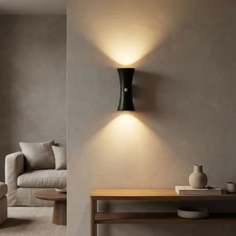 

Creative LED Hourglass Wall Lamp Wireless Dimmable LED Rechargeable Lamp Up Down Light Adjustable Brightness Bedside Wall Light