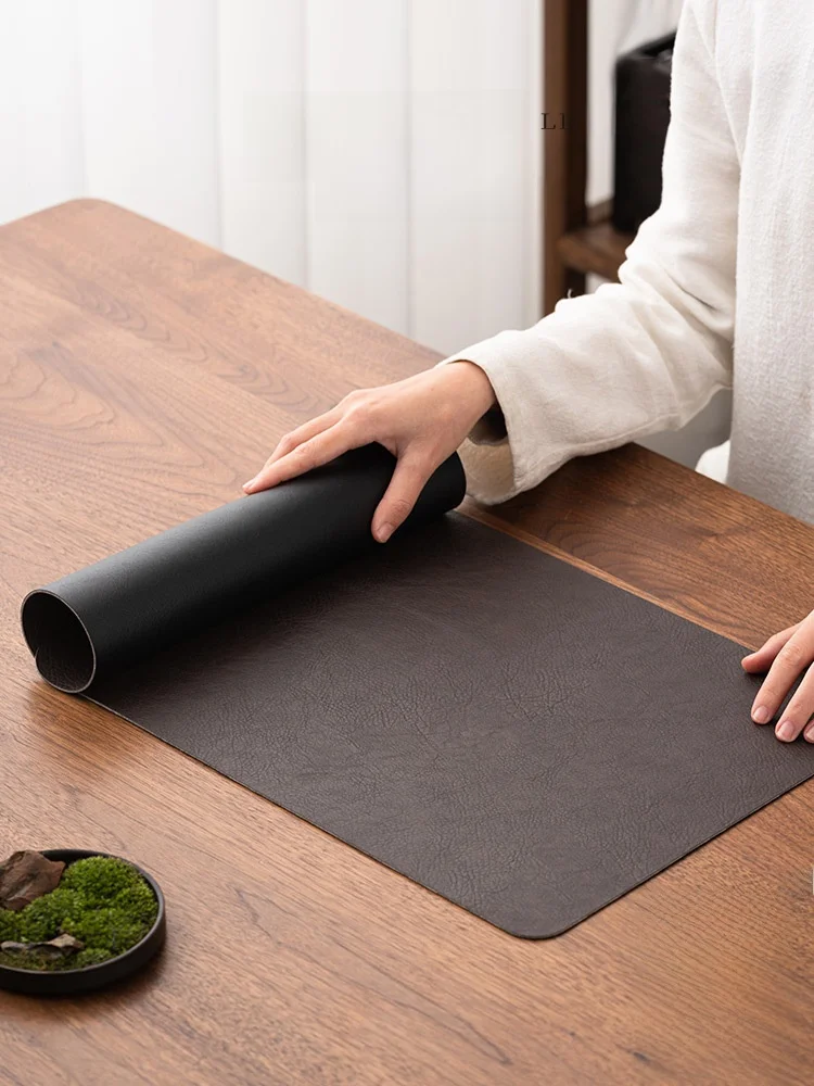 

Современный китайский водонепроницаемый кожаный коврик для чайного подноса JOJOS L PD, скатерть для чайного столика, аксессуары для чайной церемонии в стиле Дзен