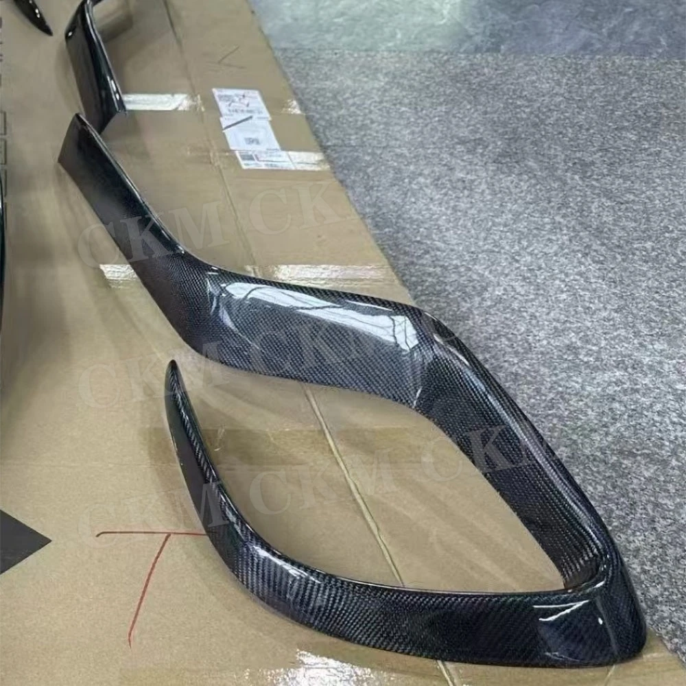 Dry Carbon Fiber Car Front Bumper Fender Splitters for Benz GLC63 AMG SUV 2020-2022 FRP Front Air Vent Body Kits Accessories - Image 3