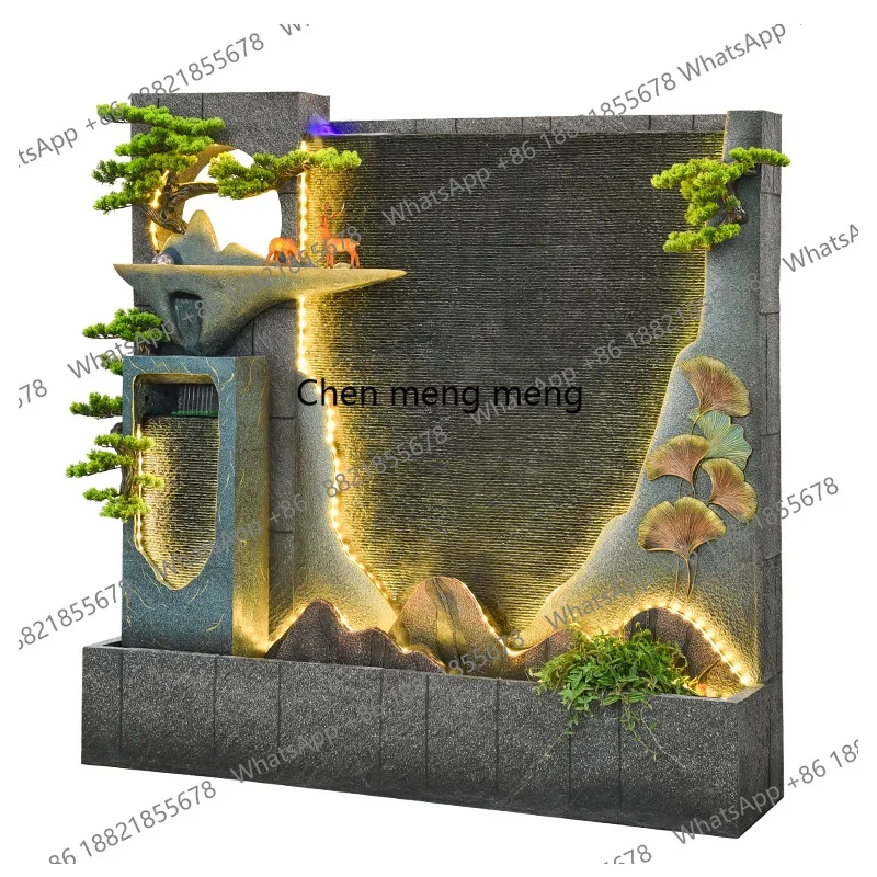 Rockery flowing water fountain screen floor ornament courtyard water feature decoration circulating water