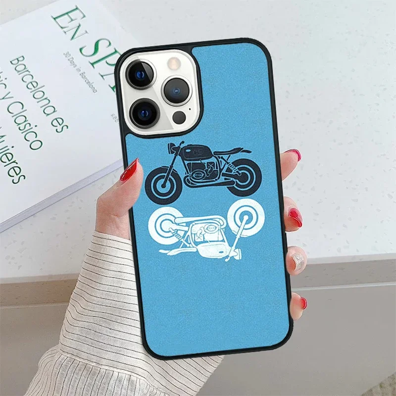 Capa de telefone de motocicleta, capa para iPhone SE 2020, 15, 14, 13 Pro Max, 12, 11 Pro Max, Apple 8 Plus, 7, XR, XS