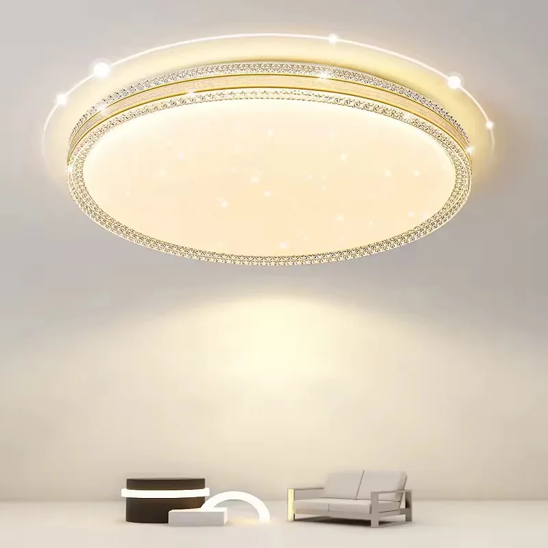 LED Nordic simple ceiling light 2026 new round square dimming lamp for living room dining room bedroom luxury noble indoor lamps