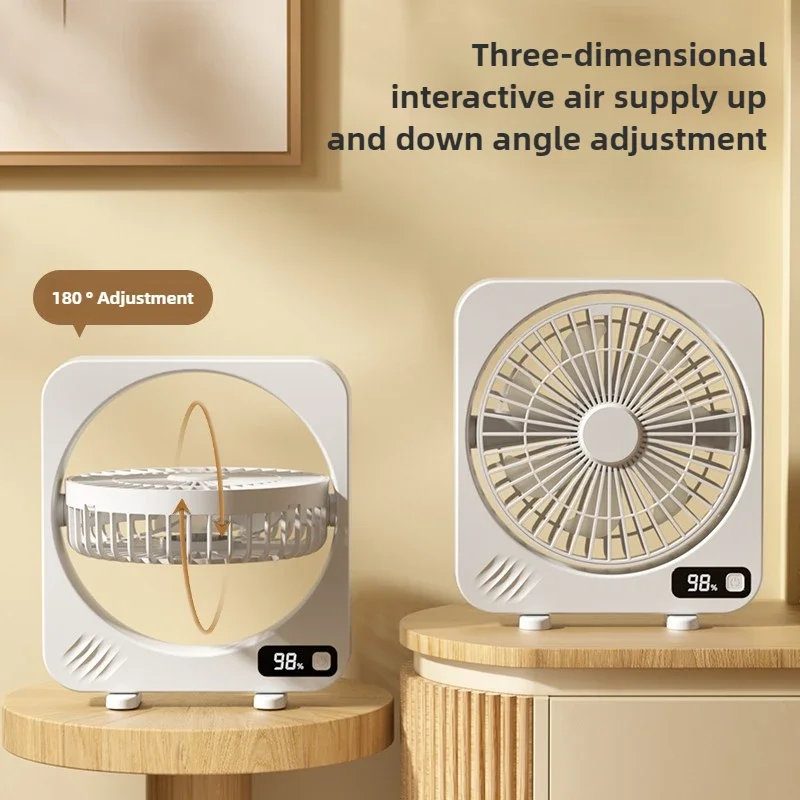Мини-настольный вентилятор, портативный кондиционер, USB перезаряжаемый цифровой настольный вентилятор, воздушный охладитель, настольные вентиляторы для комнаты, дома