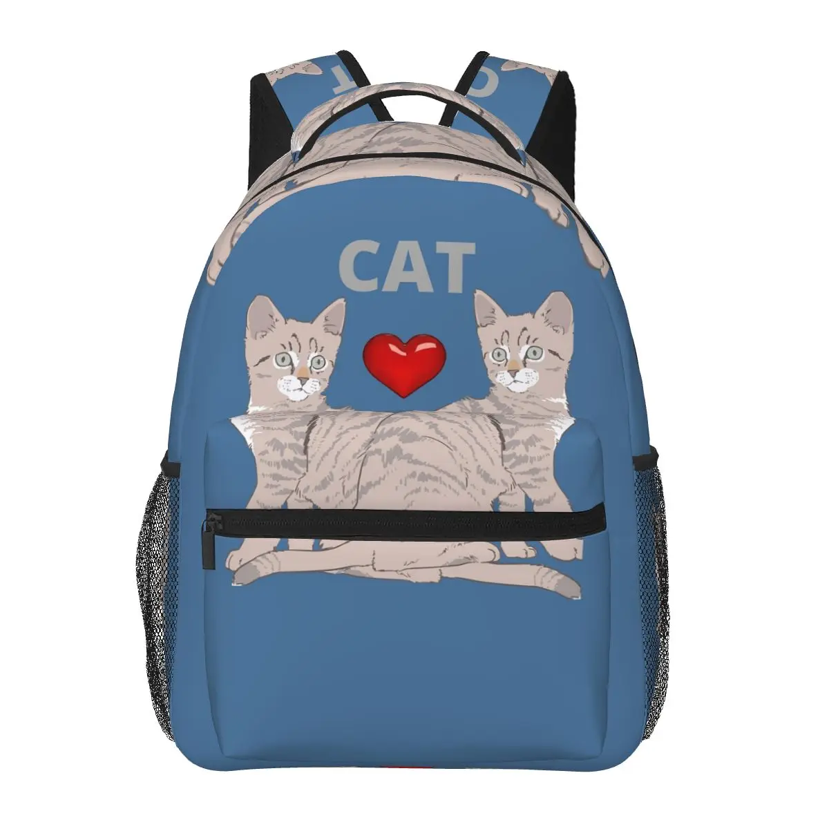 Gray Ginger And Siamese Kittens Cats  Backpacks Boys Girls Bookbag Children School Bags Cartoon Kids Rucksack Shoulder Bag