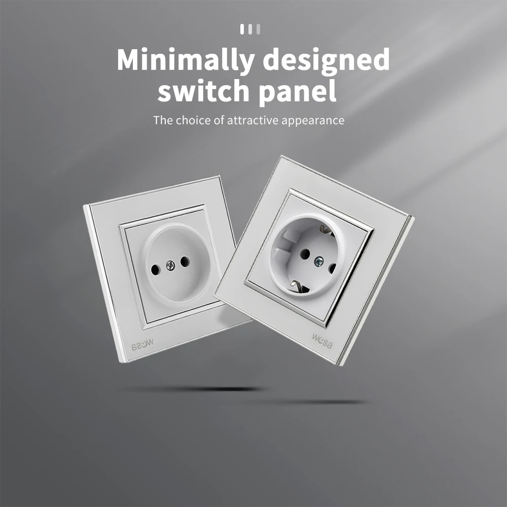 الأبيض مع لوحة الاكريليك الأرضية الاتحاد الأوروبي القياسية 250 فولت مآخذ الطاقة المقابس المقبس الكلاسيكية لهب الجدار جزءا لا يتجزأ من مقبس التيار المتردد 250 فولت