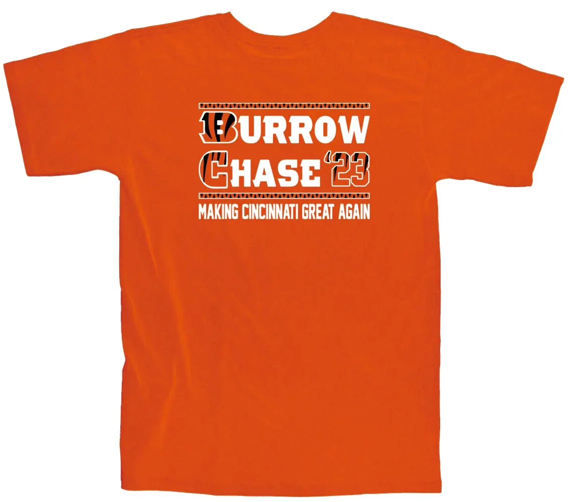 Burrow Chase 2023 Cincinnati Football Fans Unisex T-Shirt