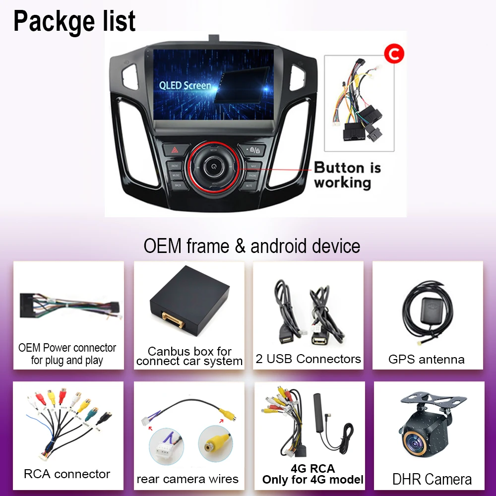 Android 13 Multimedia Head Unit For Ford Focus 3 Mk 3 2011 2012 2013 2014 2015-2019 Car Player GPS Stereo Navigation Auto Radio