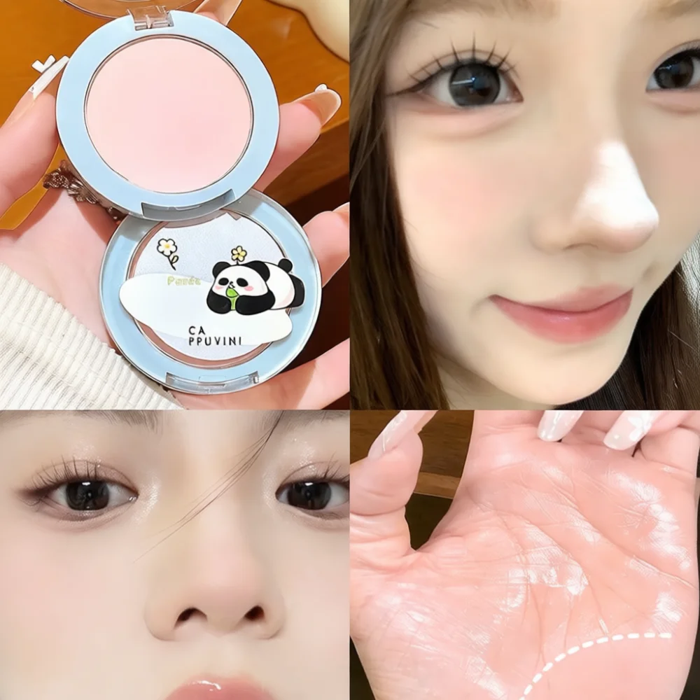 Cappuvini Pressed Powder Matte Oil Control Setting Face Makeup Portable Compact Foundation Lightweight Uniform Finish