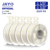 JAYO Easy PA Filament 1.75mm Nylon PA 3D Printer Filament 5Rolls/set Polyamide (PA) 3D Printing Filament Fit Most FDM Printer
