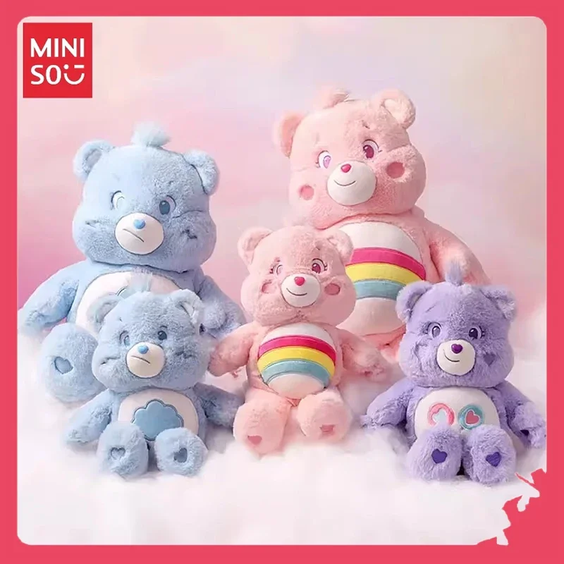 

Мягкая Плюшевая Кукла Miniso Care серии «Медведи», игрушка в положении сидя, кавайная аниме периферийная детская игрушка на день рождения, подарок на Новый год 2024