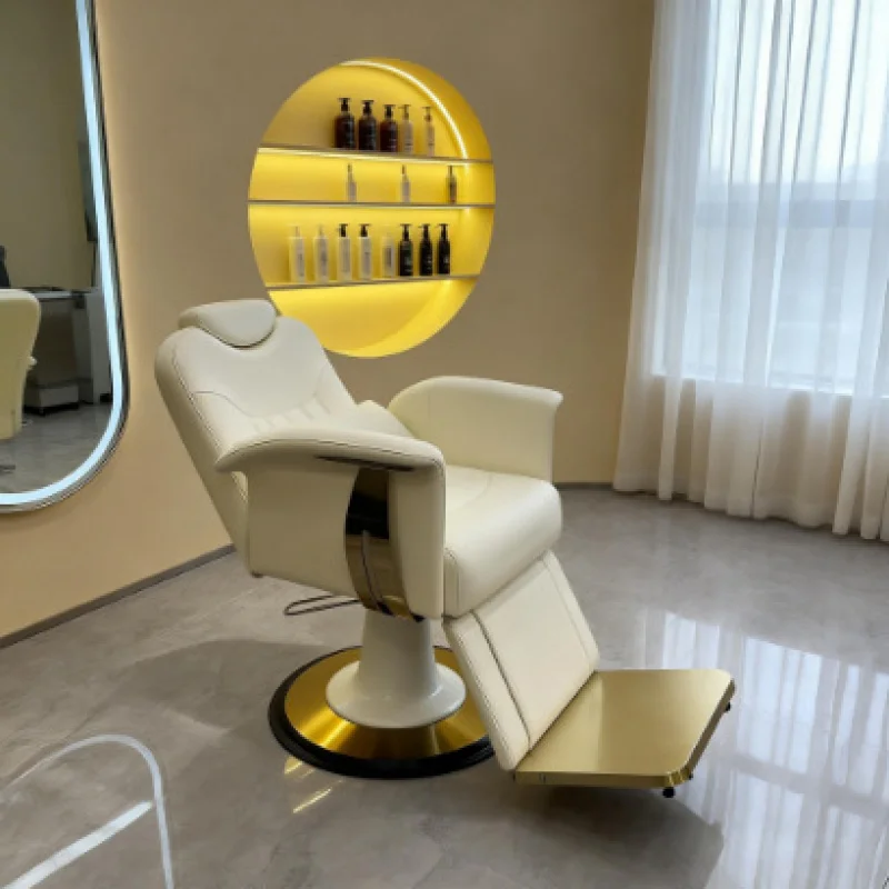 Adjustable Salon Perming And Dyeing, Swivel Chair With Armrests, Modern Minimalist Commercial Hairdressing