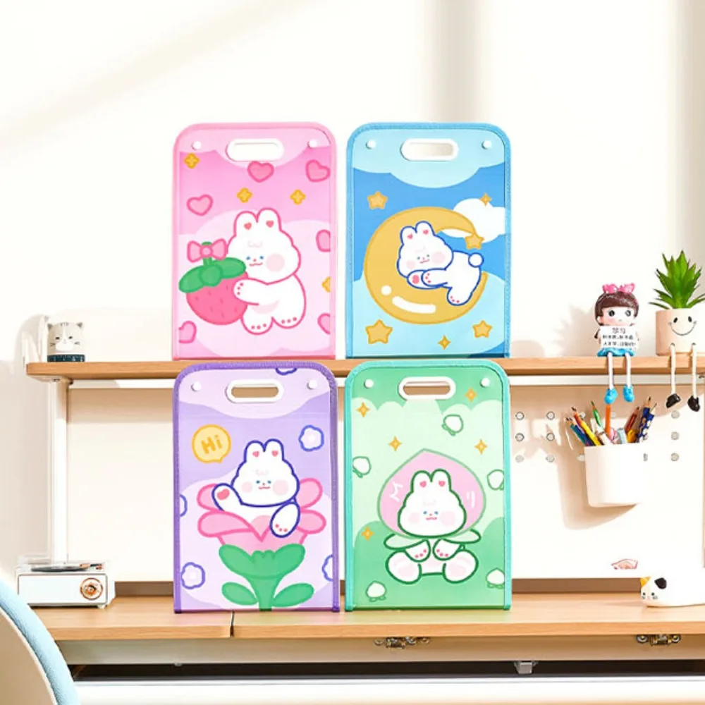 

13 Pockets A4 File Folder A4 Vertical Accordian Organizer Cartoon Large Capacity Test Paper Storage Folder Documents Organizer