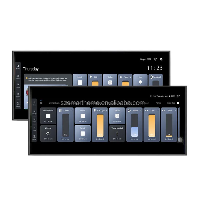 12 Inch Touch Control Panel with Gateway Audio Music Play Light-dimmer Android Smart Home Central Control Panel Smart Home