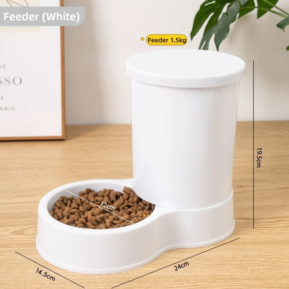 Comedouro Automático para Pets de 800mL, Grande Capacidade, 2 Estilos, Dispensador de Água para Gatos e Cães, Conjunto de Comedouro Integrado em Plástico, 4 Cores