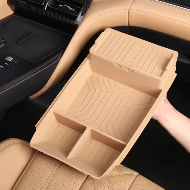 

For BYD SONG L DM-i 2024 2025 Storage Box Under Central Control Waterproof Interior Modification Accessories