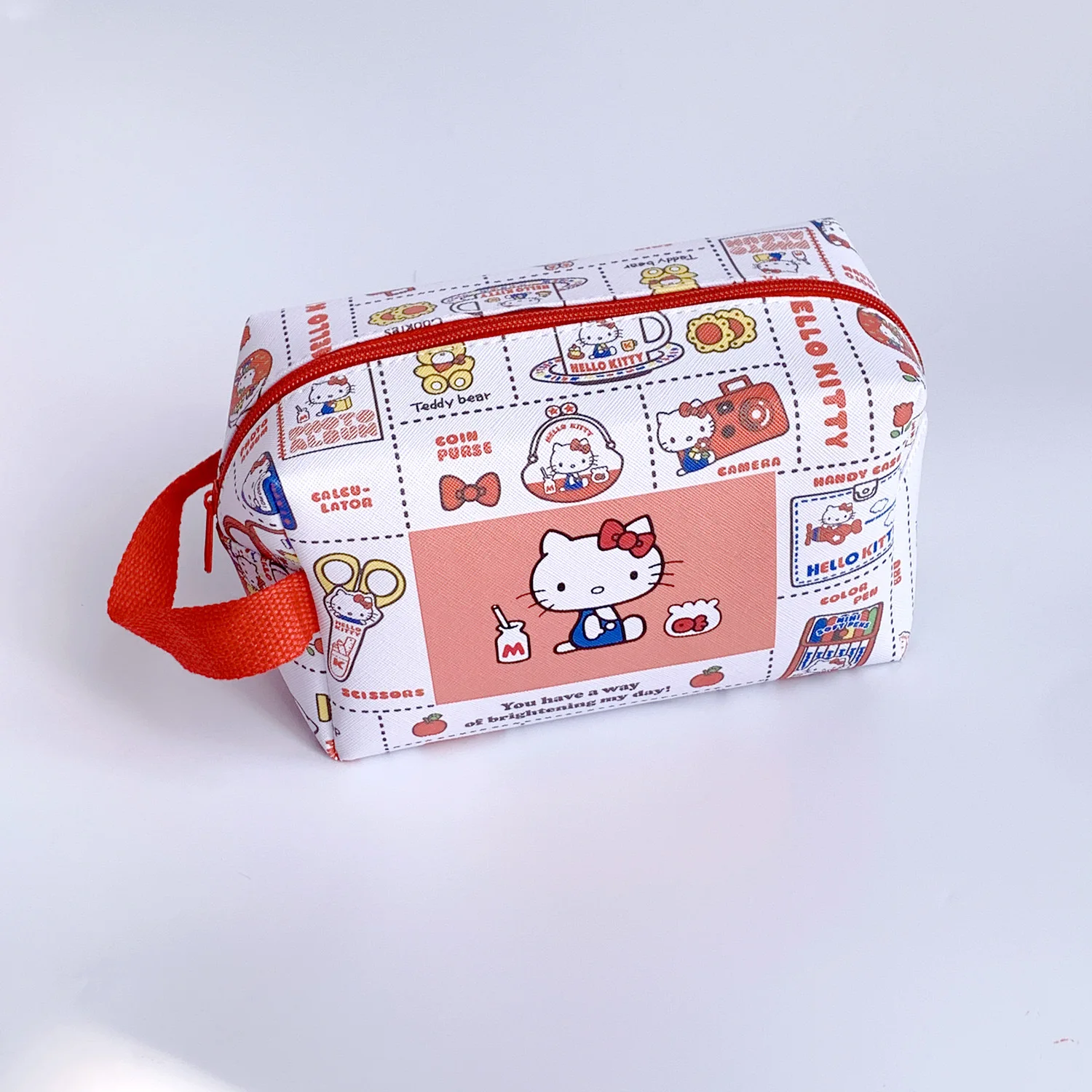 New Sanrio Portable Makeup Bag Cute Cinnamoroll Hello Kitty Kuromi Cartoon Women's Skincare Travel Product Storage Bag Gifts