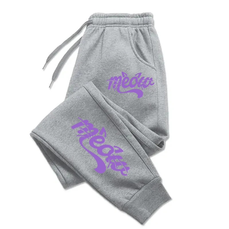 

Cats Can Call Meow Design Woman Pant Warm Long Pants Woman Unisex Fashion Joggers Drawstring Pocket Woman Clothing