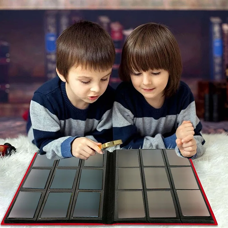 مجلد بطاقات التداول الممتاز من مادة البولي بروبيلين، سعة بطاقة 160/360/480، جيوب تحميل جانبية، ألبوم جامعي مرن ومتين #4