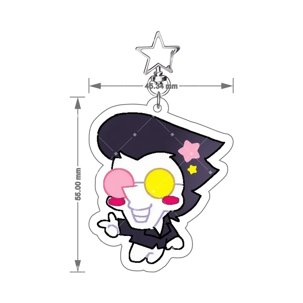 Deltarune Acrylic Keychain Chibi Kris Ralsei Spamton Susie Cute Star Clasp Keyring Anime Bag Pendant Charm Fans Gift 5.5cm