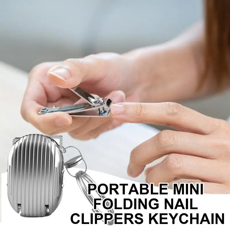 Foldable Nail Clippers Portable Stainless Steel Nail Trimmer Nail Cutting Clippers Traveling Pocket Toe Nail Cutter Portable