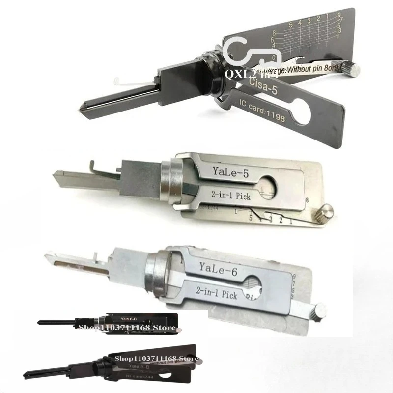 

1PCS LISHI 2in1 For yale5 yale5b yale6 yale6b Cisa Lishi pick Tool Of Locks Home Door Civil and Key Reader Professiona ganzua
