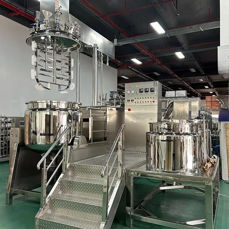 Automatic Vacuum Emulsifying Mixer Cosmetic Cream Lotion Homogenizer Emulsifier Toothpaste Making Production Machine