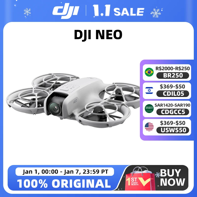 DJI Neo Combo Drone 4K Ultra-Stabilized Video 135 g Light & Portable Full-Coverage Propeller Guards New Original in Stock