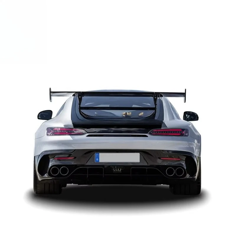Black-series Style Carbon Fiber LED Light Trunk Spoiler Rear Wing for Mercedes AMG GT 5