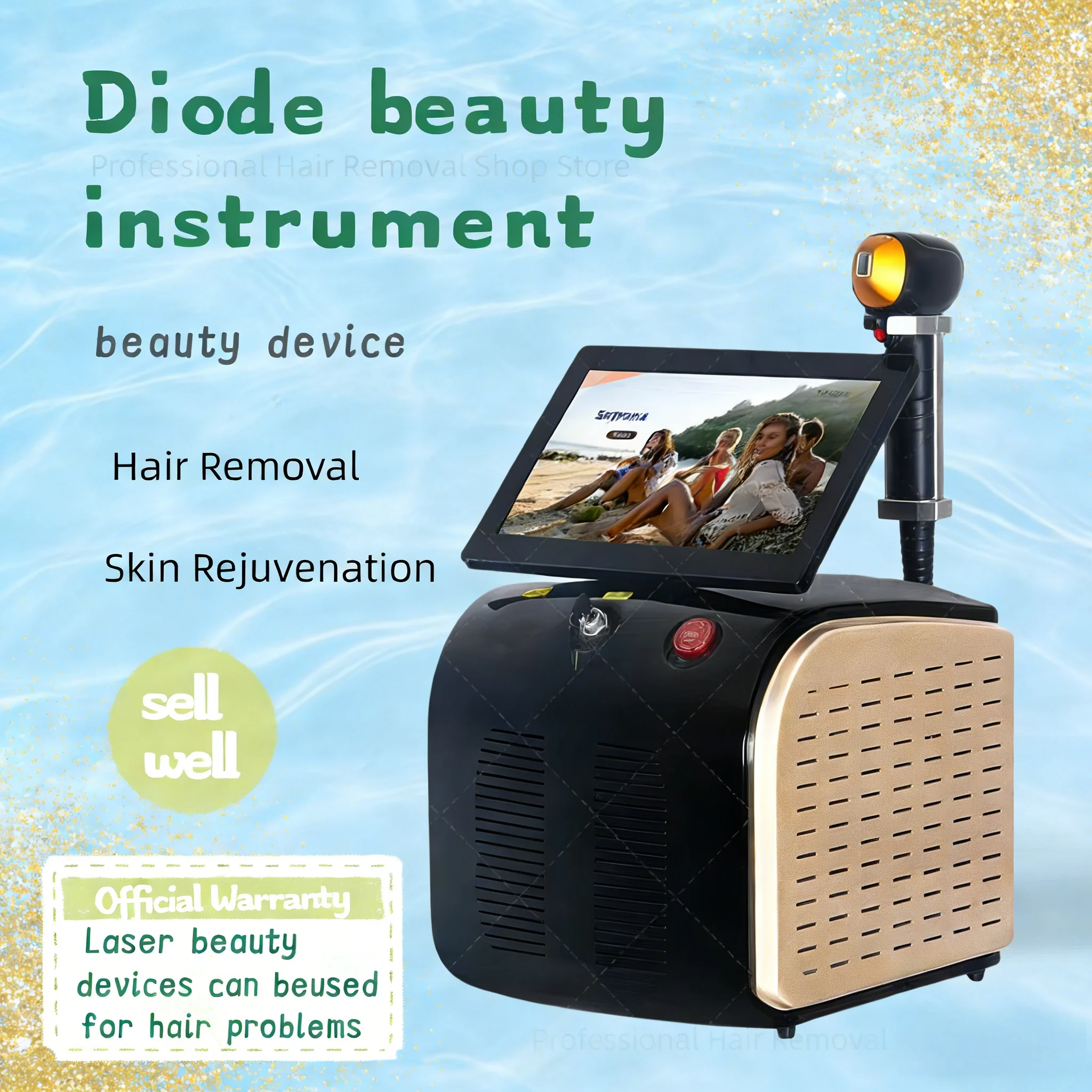 

Лазерный аппарат для удаления волос с охлаждением и 3 длинами волн, CE-сертифицированный, профессиональный, безболезненный, для салонов, для постоянного уменьшения волос.