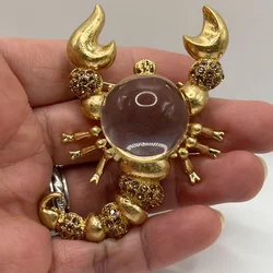 New Retro Gemstone Scorpion Brooch Jacket Rhinestone Fashion Insect Needle Female Personalized Jewelry Accessories