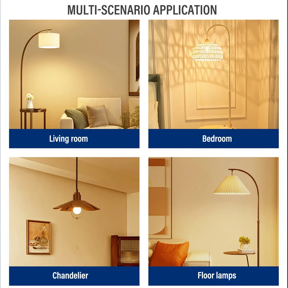 Rechargeable Smart LED Light Bulb with Remote Control Adjustable Color Temperature and Brightness LED Lights