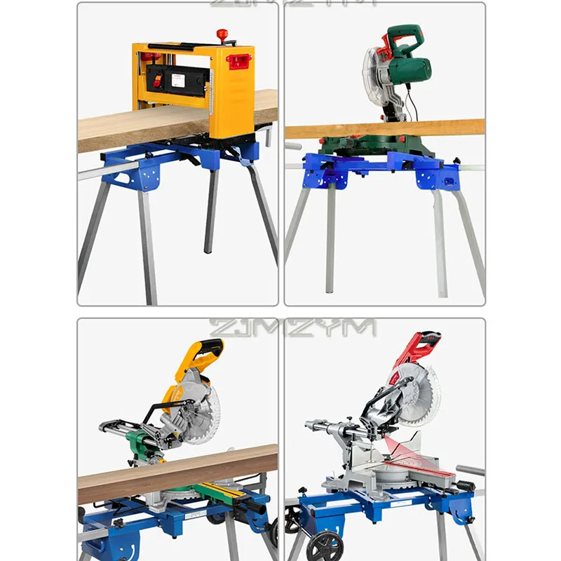Folding Miter Saw Frame Multifunctional Woodworking Thickness Planer Table Bracket Adjustable Removable Machine Workbench Frame