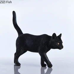 Countryside Cat Resin Ornament Animal Sculpture Model Simulated Cat Statue Doll Birthday Gift Miniatures Decoration Crafts