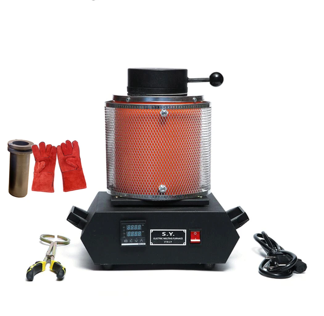 3KG Digital Gold Melting Furnace Machine Heating Capacity 2100W Casting Refining Precious Metal Silver Jewelry Casting Tool