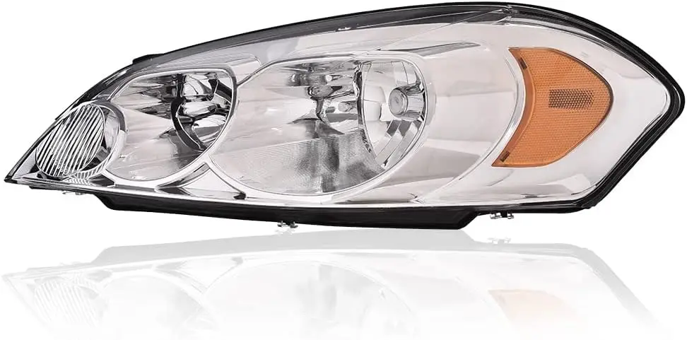 

Фары, совместимые с Chevy Impala 2006-2016, подходят для Chevy Monte Carlo 2006-2007, левая прозрачная линза, хромированный корпус, янтарный
